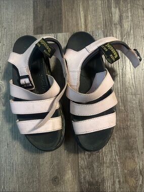 Dr. Martens Pale Pink Multi-Strap Platform Sandals